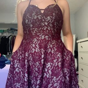 Maroon homecoming dress